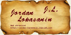 Jordan Lopašanin vizit kartica